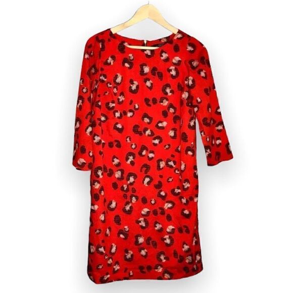 The Limited TALL Cheetah Animal Print Red and Black Dress - Picture 1 of 9